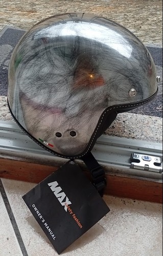 Casco jet argento nero ed - casco,