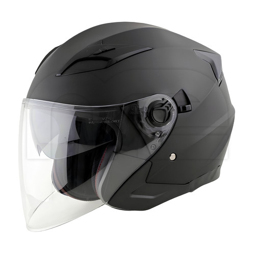 Casco jet nero opaco - casco,