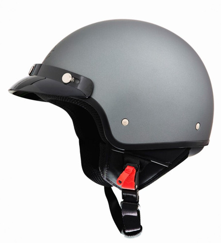 Casco jet bottoni grigio - casco,