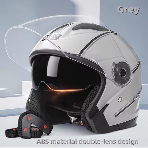 Casco moto scooter - moto, grigio
