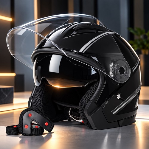 Casco moto scooter jet grigio - casco,
